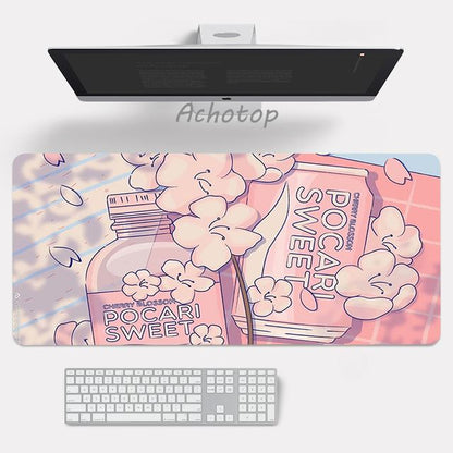 Anime pink mouse pad