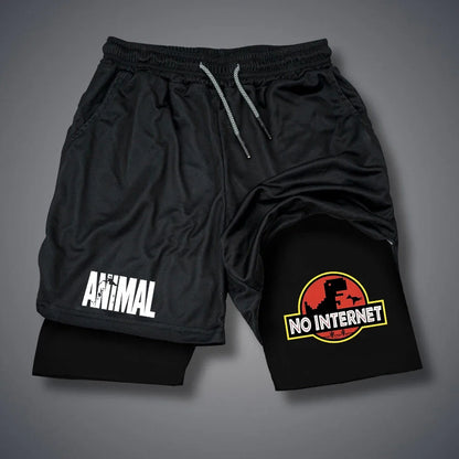 Anime Print High Waist Casual Sports Shorts