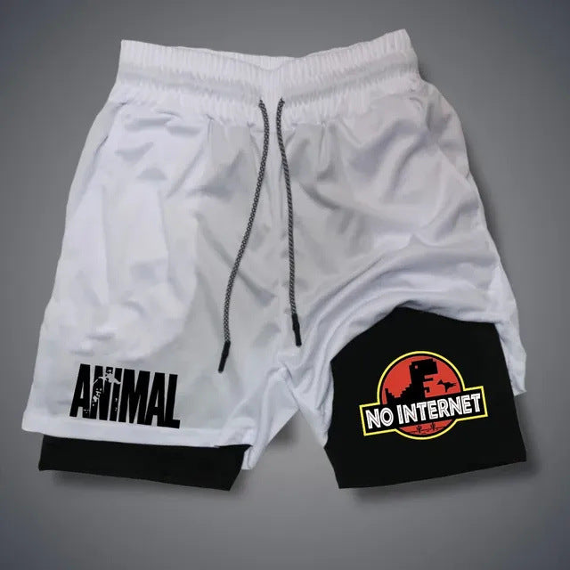 Anime Print High Waist Casual Sports Shorts