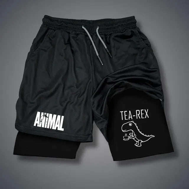 Anime Print High Waist Casual Sports Shorts