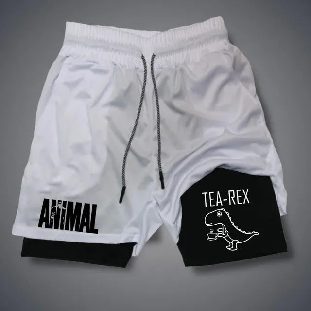 Anime Print High Waist Casual Sports Shorts