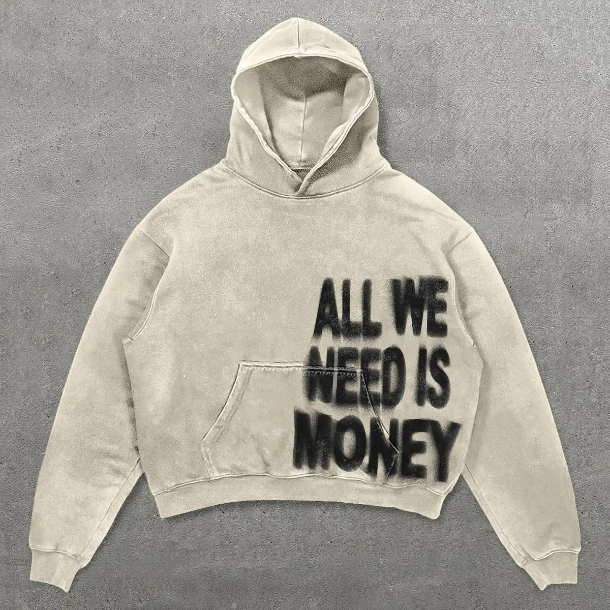 Anime Print Hooded Sweatshirt