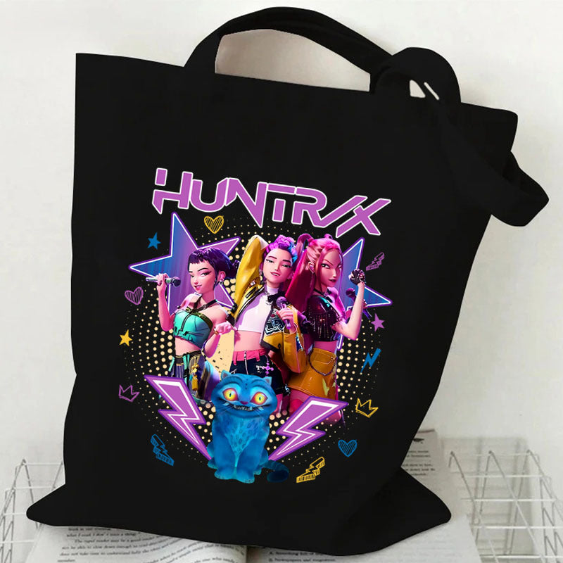 Anime-themed printed canvas bag