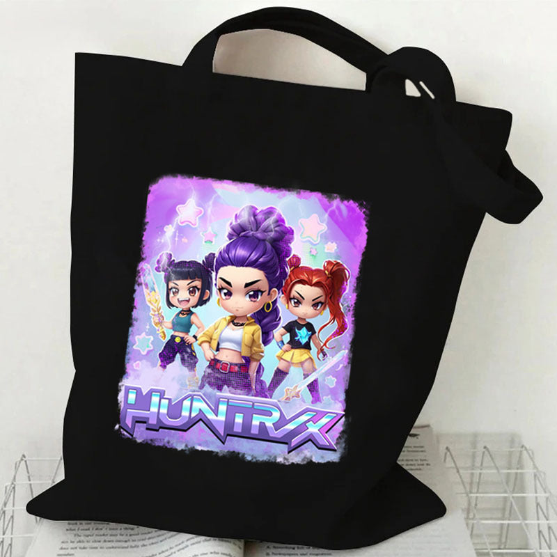 Anime-themed printed canvas bag