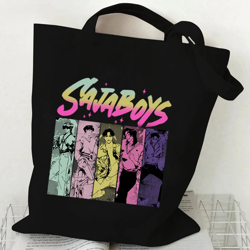 Anime-themed printed canvas bag