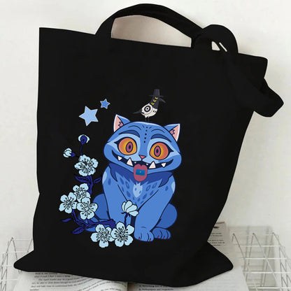 Anime-themed printed canvas bag