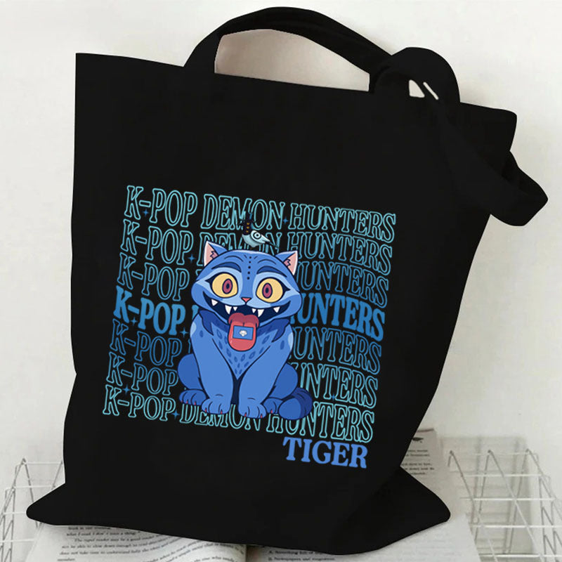 Anime-themed printed canvas bag
