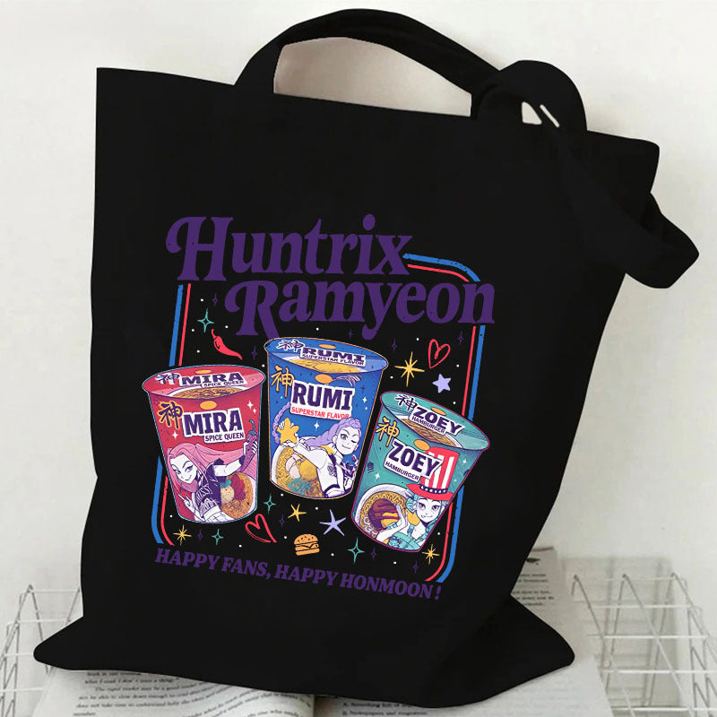 Anime-themed printed canvas bag