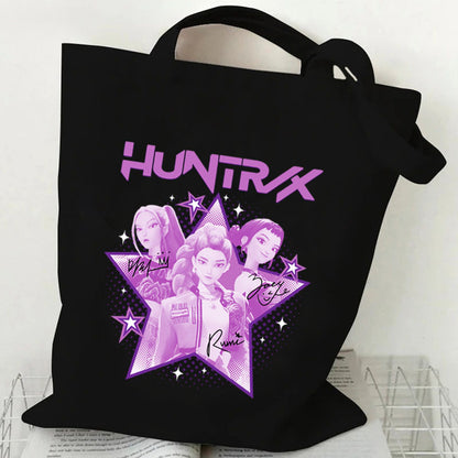 Anime-themed printed canvas bag
