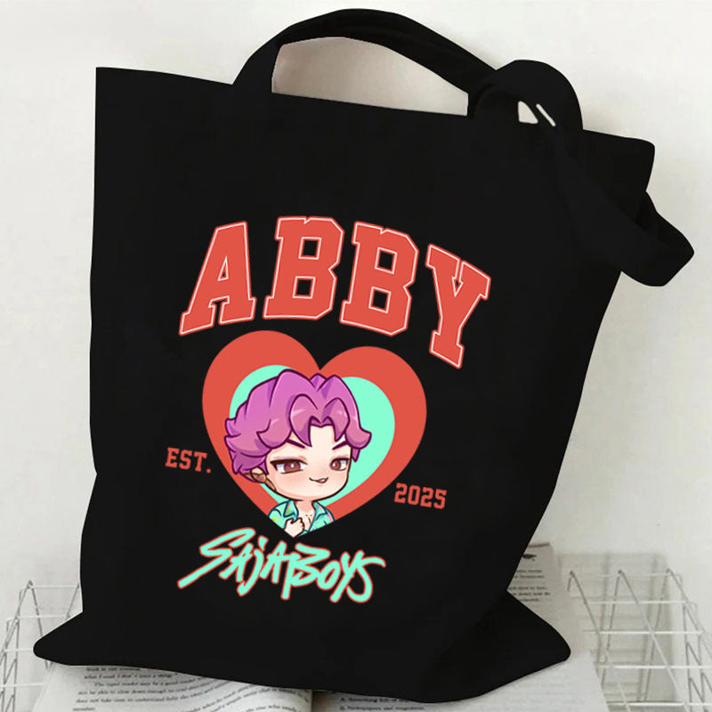 Anime-themed printed canvas bag