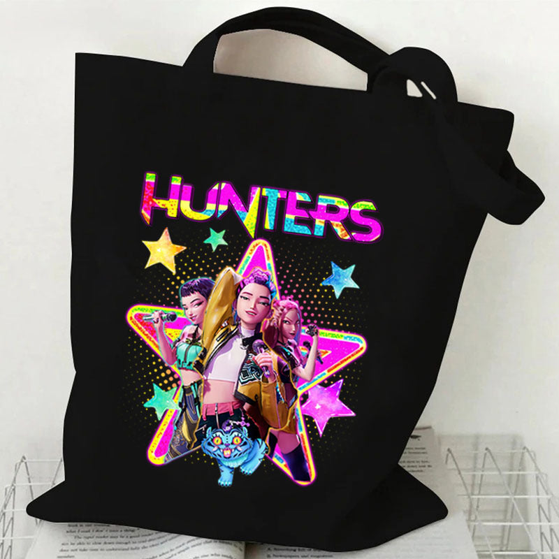 Anime-themed printed canvas bag