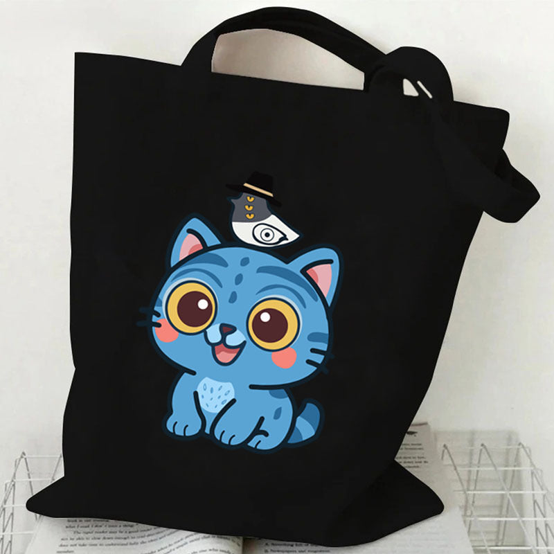 Anime-themed printed canvas bag