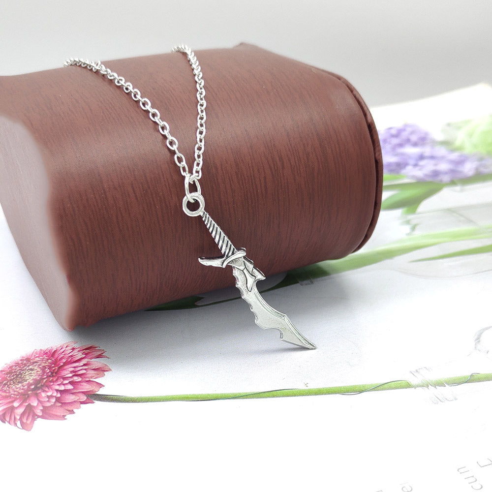 Anime Weapon Model Short Blade Necklace Pendant