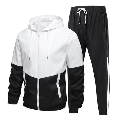 Ankle-Length Pants with Hooded Jacket Set