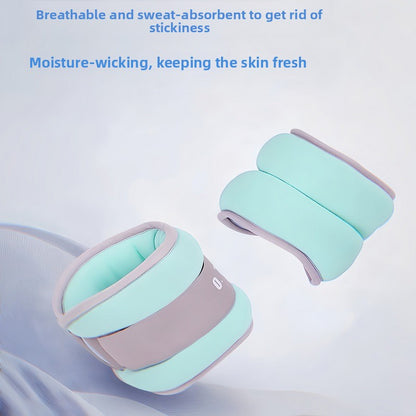 Ankle weights with sandbags for added load