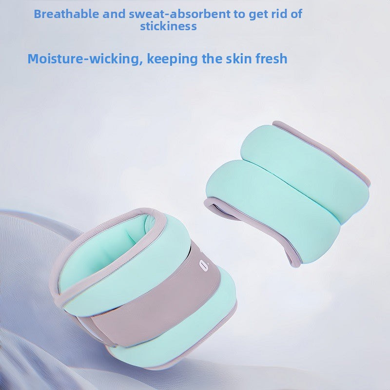 Ankle weights with sandbags for added load