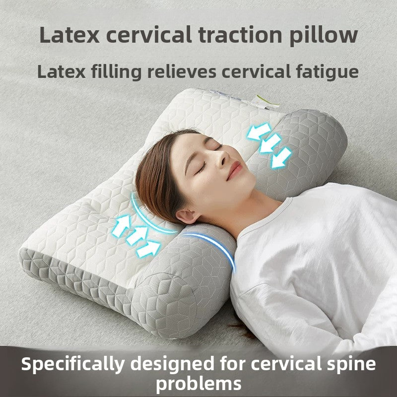 Anti-arch traction latex pillow core