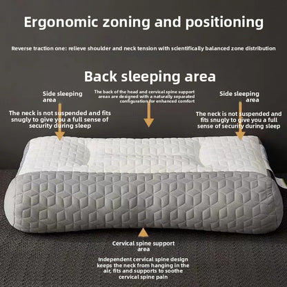 Anti-arch traction latex pillow core