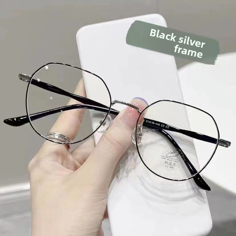 Anti Blue Light Photochromic Metal Frame Glasses