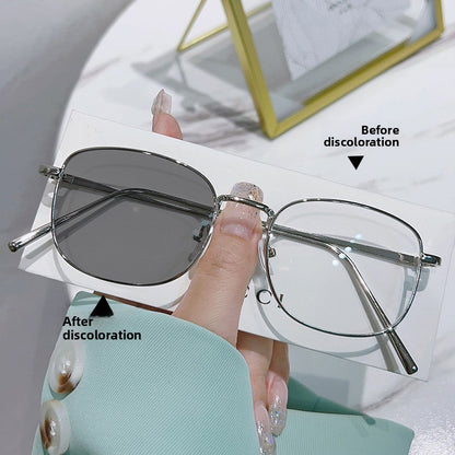 Anti-blue light plano glasses for slimming myopia