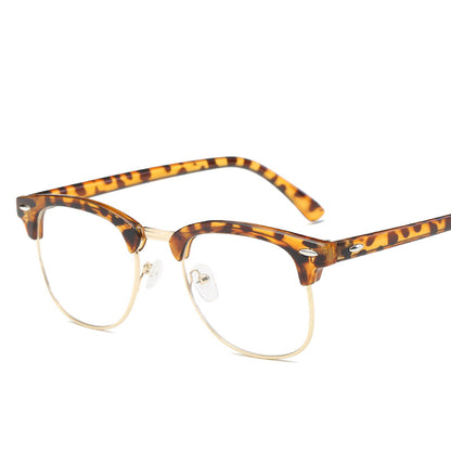 Anti Blue Light Retro Half Frame Glasses