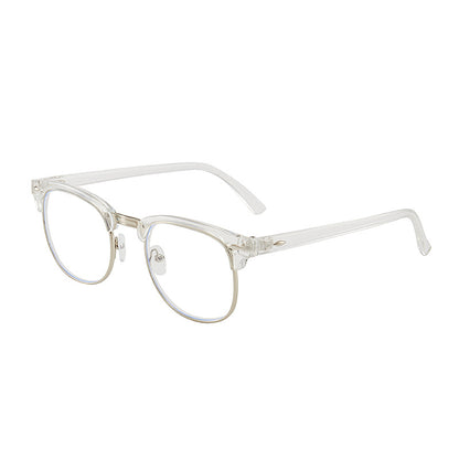 Anti Blue Light Retro Half Frame Glasses