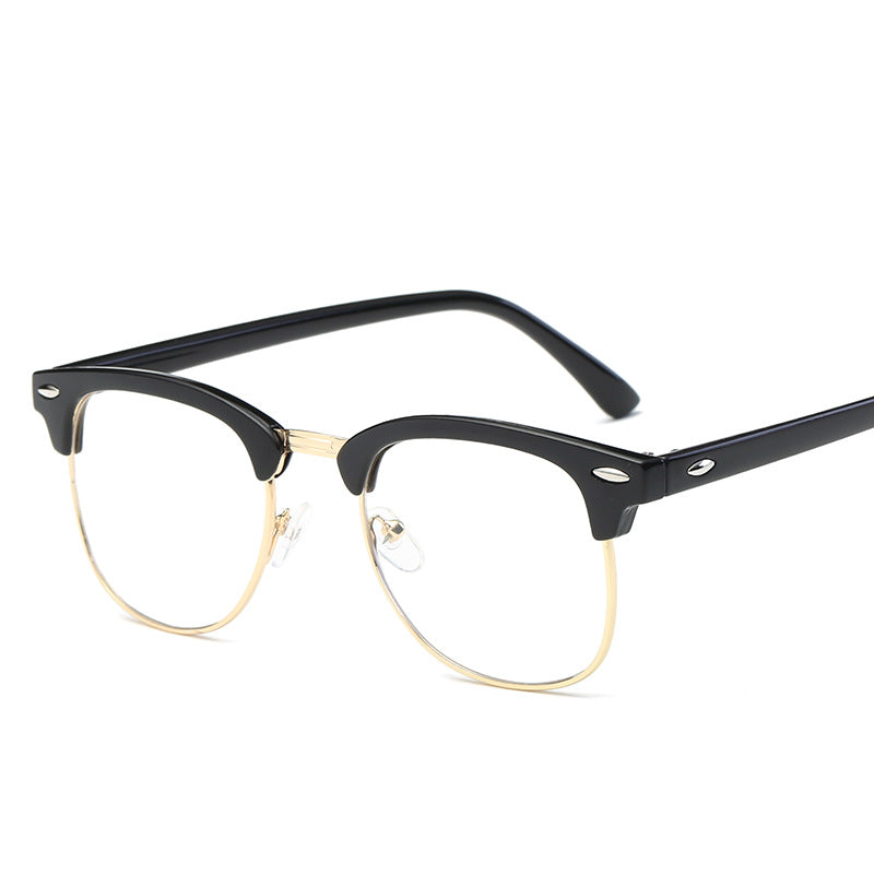 Anti Blue Light Retro Half Frame Glasses