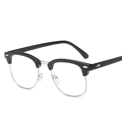 Anti Blue Light Retro Half Frame Glasses