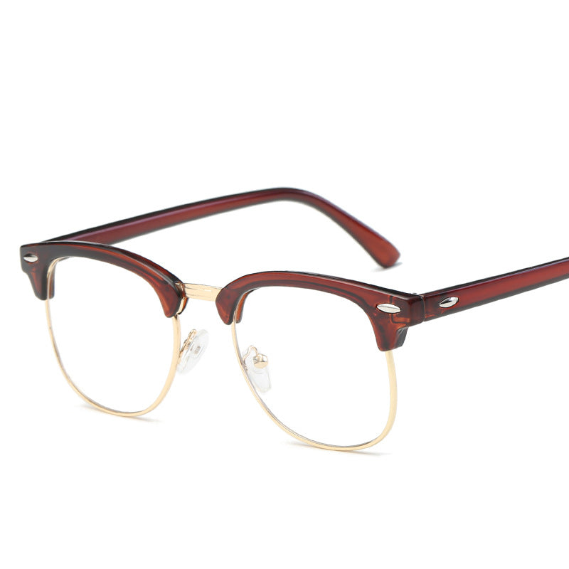 Anti Blue Light Retro Half Frame Glasses