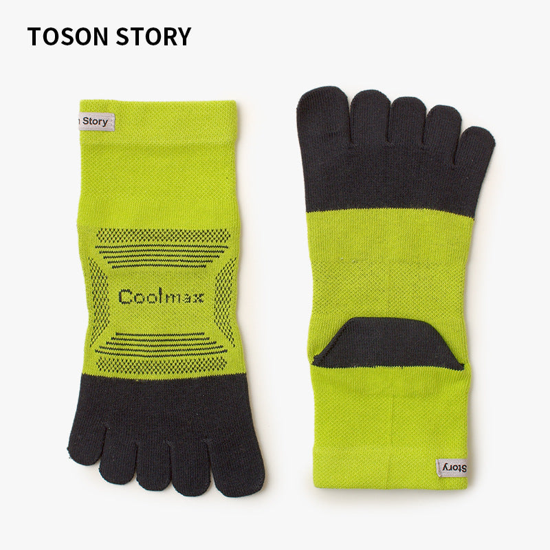 Anti-friction and sweat-absorbing five-finger socks