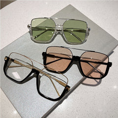 Transparent silver frame green film