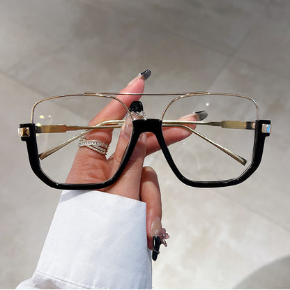 Anti-glare half-frame sunglasses