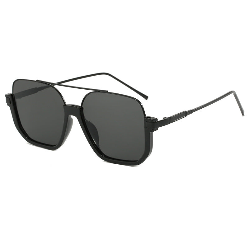 Anti-glare half-frame sunglasses