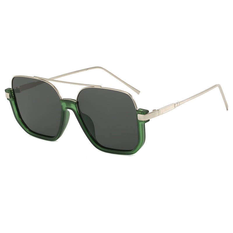 Anti-glare half-frame sunglasses