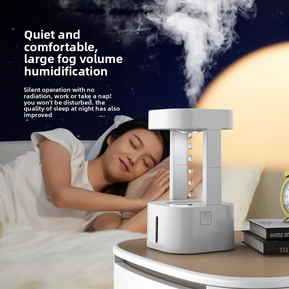 Anti Gravity Droplet Humidifier with LED Night Light