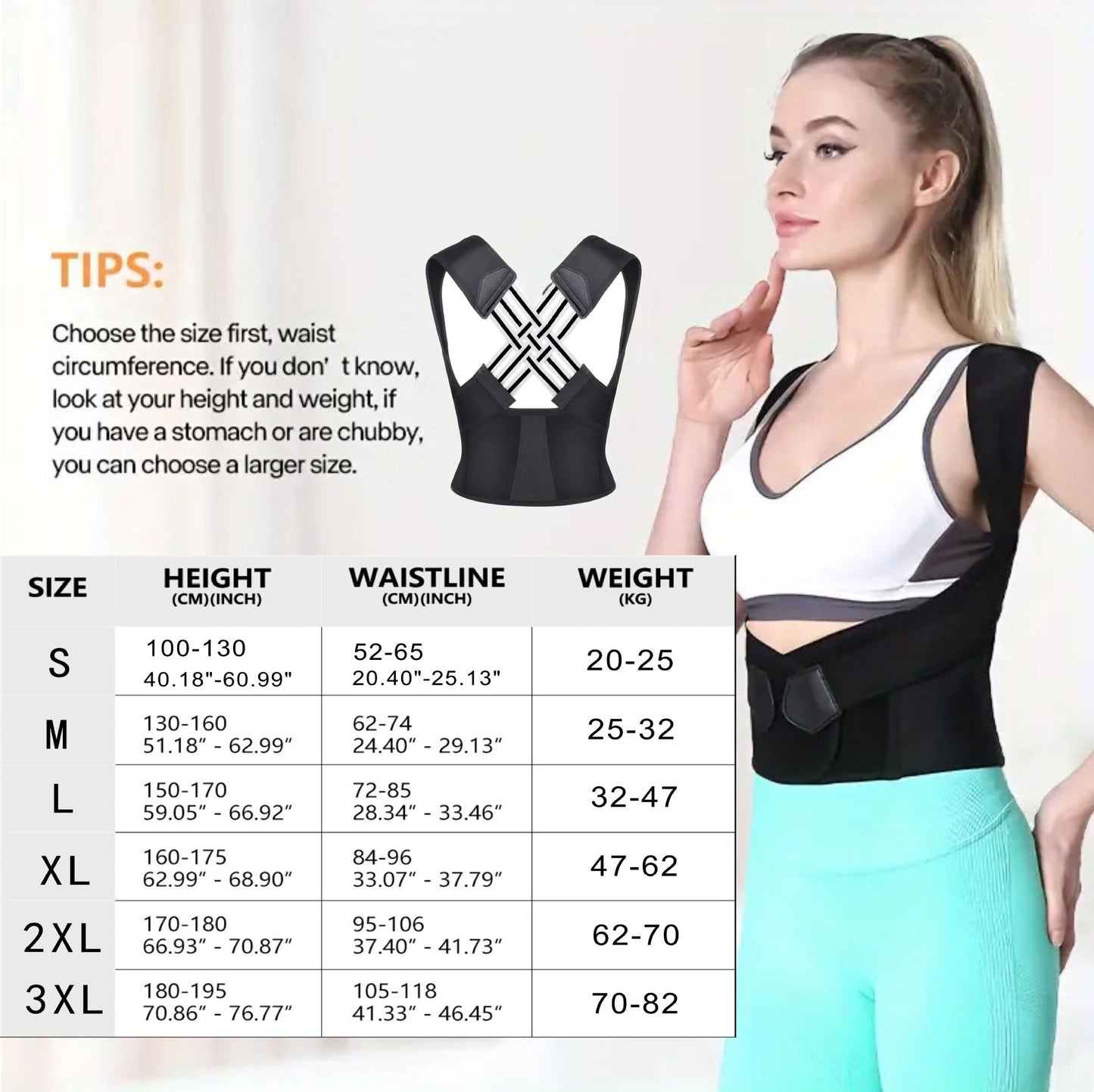 Anti-kyphosis corrective belt