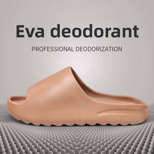 Anti-odor slippers with a feeling of stepping on feces