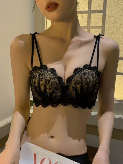 Anti-sagging latex bra without steel rims