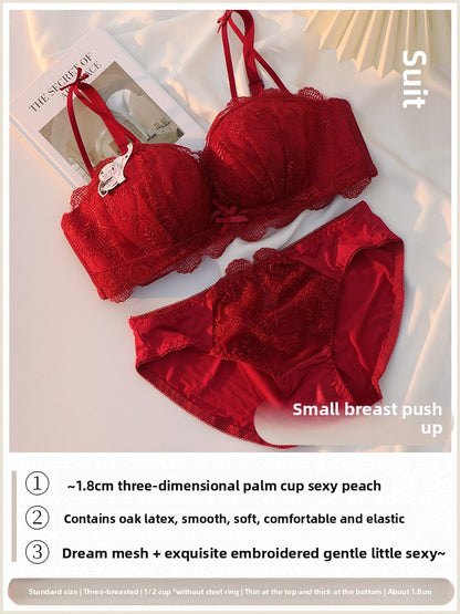 Anti-sagging latex bra without steel rims