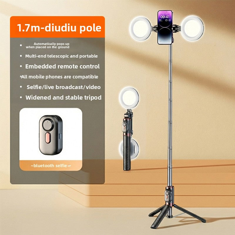 Anti-shake selfie stick phone holder