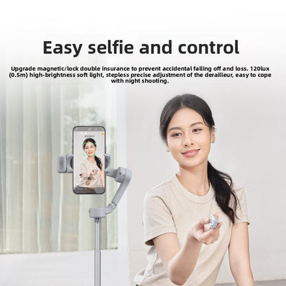 Anti-shake selfie stick shooting 360-degree rotation automatic