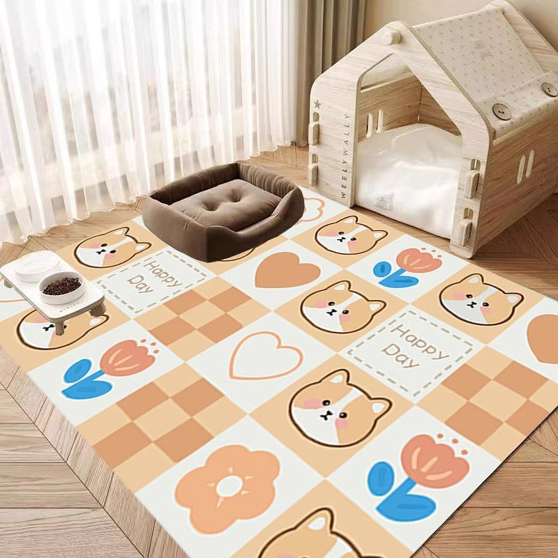 Anti-slip and dirt-resistant floor mat, household kitchen mat