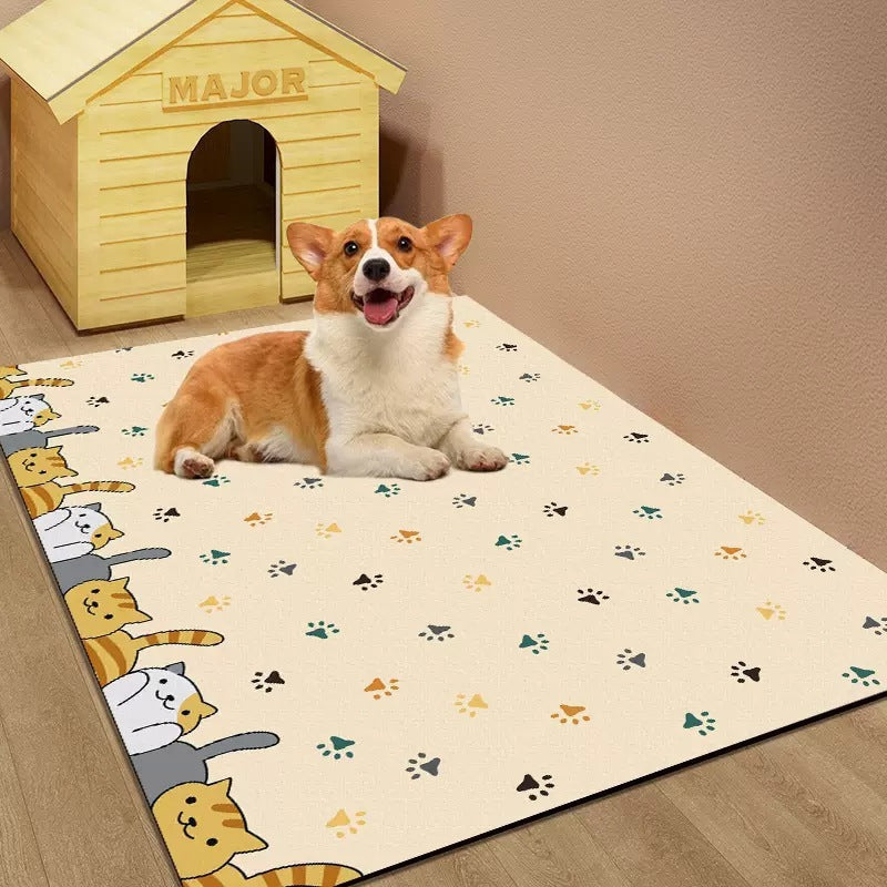 Anti-slip and dirt-resistant floor mat, household kitchen mat