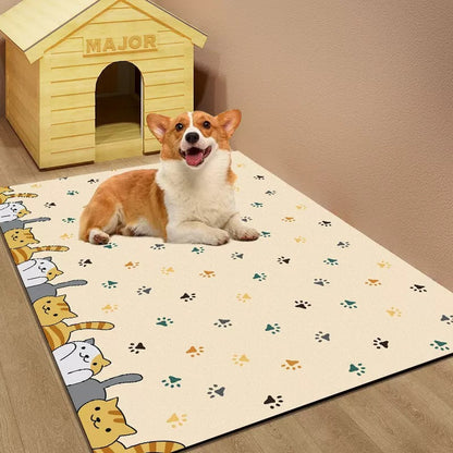 Anti-slip and dirt-resistant floor mat, household kitchen mat