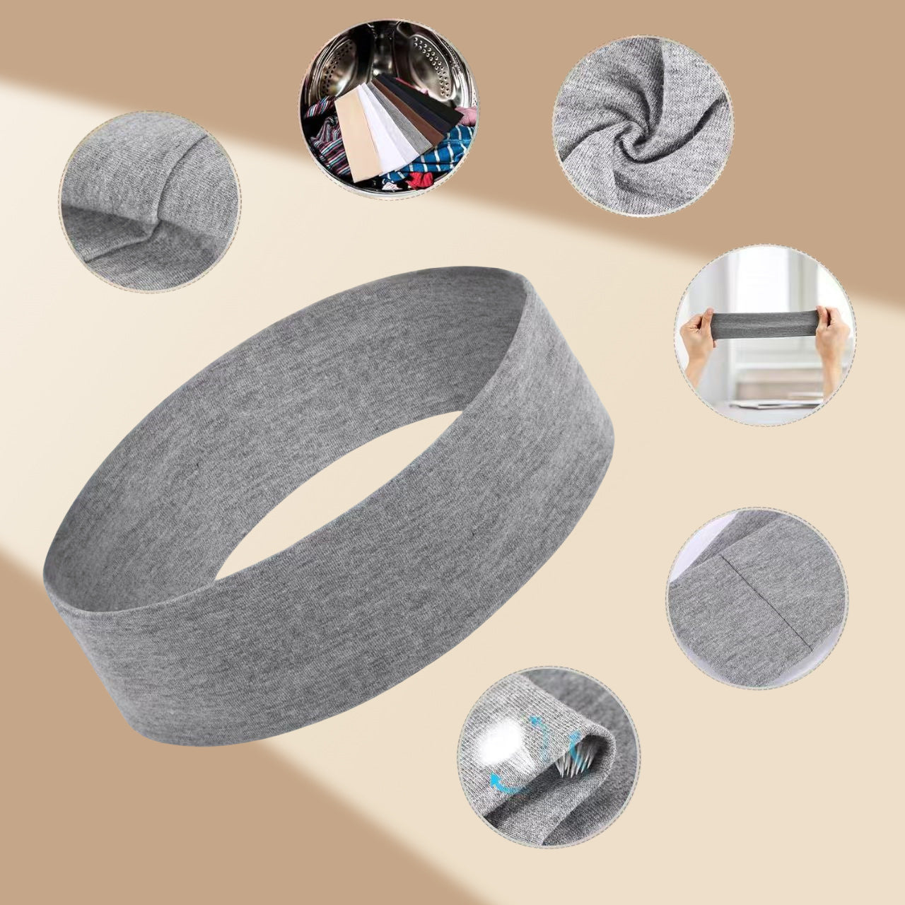 Anti-slip hair tie for sports and fitness