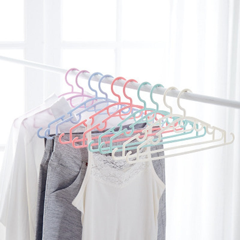 Anti-slip multi-functional plastic clothes hanger