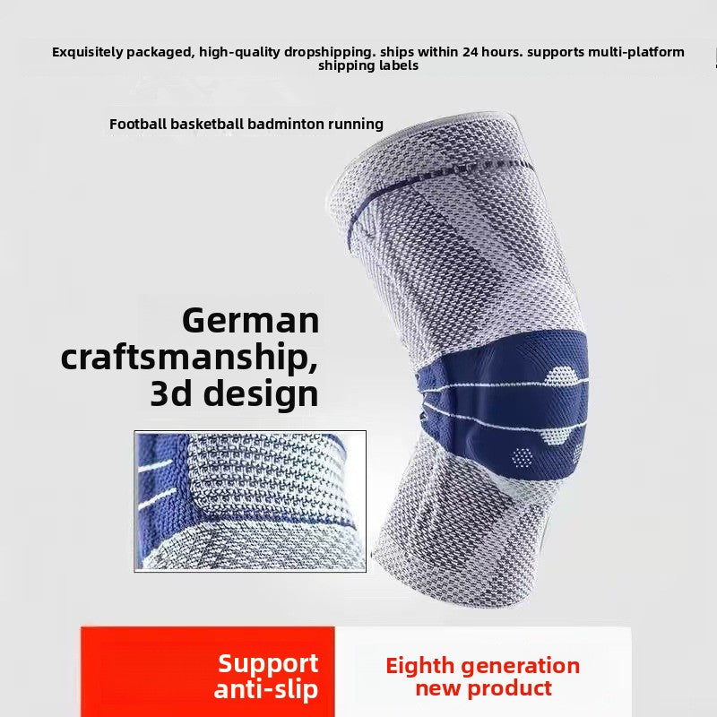 Anti-Slip Silicone Sports Knee Brace with 3D Weaving