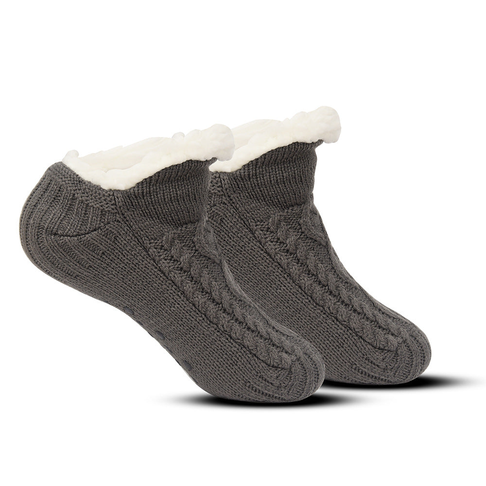 Anti-slip sleep socks with glue on the soles of the feet