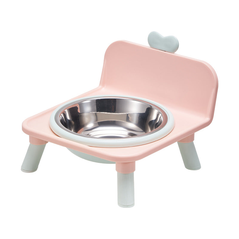 Anti-Spill Ceramic Pet Bowl with Stand