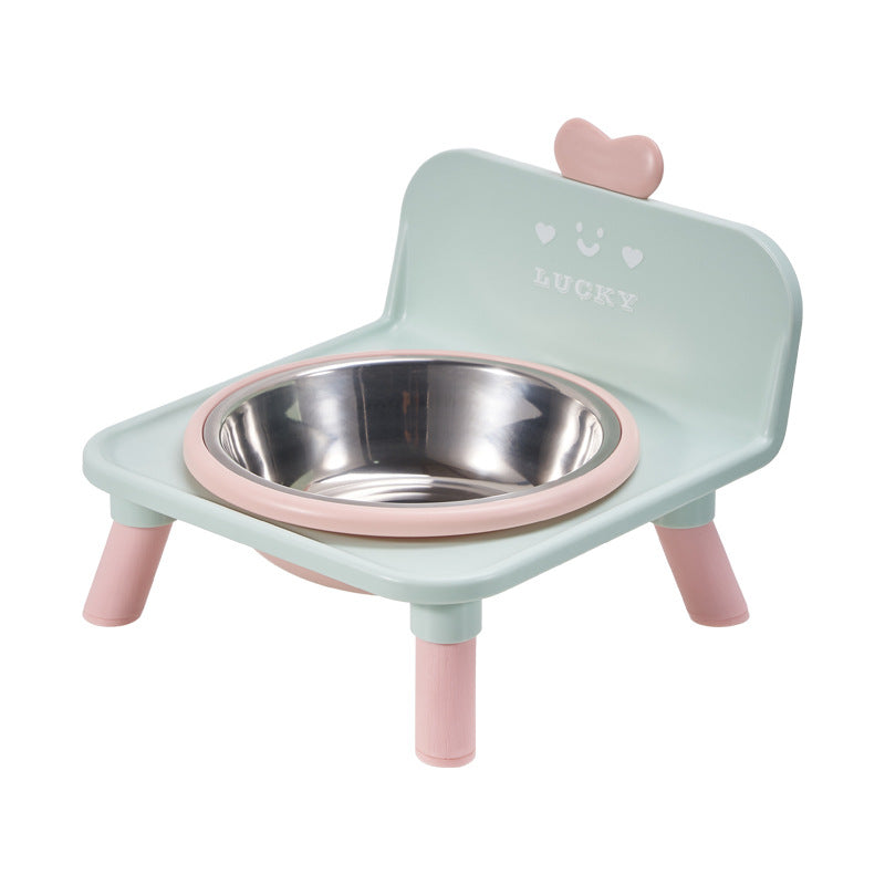 Anti-Spill Ceramic Pet Bowl with Stand